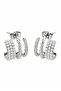 Velora Drape Xuping Women's Steel Zircon Stone Earrings Non-Tarnish Silver Color |