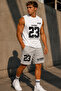 100% Cotton Oversize Sleeveless Men's Shorts Set Printed Premium Summer Comfortable Fit
