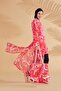Patterned Fuchsia Full Covered Hijab Swimsuit - 4-Piece Set M2322 - 6