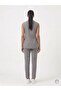 Women's open-sided tie-up double-breasted jacket / vest - grey - 3