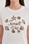 Women's Two-Piece Short Sleeve Design Tshirt with Detachable Shawl Detail - 4
