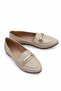 Women's Accessory Oval Toe Cream Ballerinas