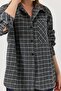 Women's Plaid Shirt Khaki - 4