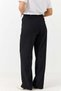 Women's High Waist Relaxed Fit Trousers Black - 2