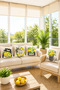 Plaid Home Sweet Home Lemon Plaid 4-Piece Throw Pillow Cover Set Decorative Pillow - 3