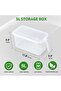 Volwco 3 Pcs 4.7L Large Plastic Refrigerator Stackable Food Storage Containers with Lids - 2
