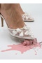 Pearl Embellished Evening Dress Shoes, Embellished Bridal Shoes, Floral Evening Dress Shoes - 2
