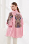 Oversize Embroidered Linen Kimono Powder - 2