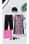 2260_Women's 4-Piece Set Semi-Closed Bonnet Bustier Sea/Pool Hijab Swimsuit - 5