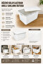 2-Piece Decorative Storage Box - Bathroom Kitchen Organizer with Lid, In-Cabinet Organizer 40Lt White - 3