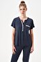 Women's Polka Dot Lace Detailed Capri Pajama Set 29131 - 5