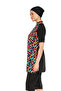 Short Sleeve Sports Lycra Semi-Closed Swimsuit 6285 Black08 - 4