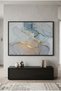 Luxe Marble Abstract Wall Art | Framed Canvas Print with Gold Foil Embossed | Luxury Modern Decor for Living Room, Bedroom, Office & Gift