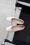 Galo Women's Bow Detail Leather Ballerinas Beige