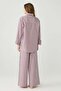 Dayjamas Striped Shirt Pants Set Burgundy - 5