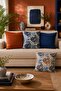 Ikat Patterned 4-Piece Throw Pillow Cover Set - 2