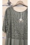 Italian Lace Silk Dress with Sequin Detail - 4