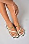 Y291700103 White Genuine Leather Women's Slippers - 2