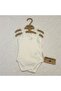 Girl's 2-Piece Lace Detailed Undershirt with Snap Buttons on the Bottom - 100% Natural Cotton - Ecru