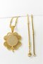 Gold Color Ayetel Kürsi & Ottoman Emblem Clover Design Stainless Steel Necklace with Thick Doc Chain and Bar - 6