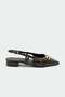 Wesley Gold Accessory Women's Ecru Flat Shoes Ballet Flats - 5