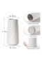 Ceramic Vase for Home Decor, White Flowers Vase, Modern Cylinder Vase for Centerpieces Entryway Shelf Living Room Table Decor - 4