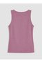 Özmarka New Season Purple U-Neck Blouse with Buckle Detail and Drawstring - 6