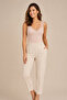 Women's Cotton & Modal Lace Strap Padded Flexible Daily Tank Top - Gathering Bra Singlet - 4