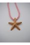 Women's Gold Starfish Figured Rope Cord Necklace Summer Trend Necklace