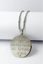 Silver Color Ayetel Kürsi & Nazar Verse Written Stainless Steel Necklace with Thick Doc Chain and Stick - 2