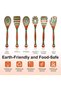 YHKEMA 6-Piece Orange Wooden Cooking Utensils Set – Heat-Resistant Pakkawood for Non-Stick Cookware - 3