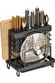 Universal Knife Block Holder, Kitchen Knife Holder Storage Organizer, Kitchen Utensils Holder, Cutting Board Rack, Pot Pan Lid Holder with Non-Slip Pad for Counter, Cabinet