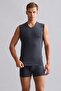 Egyptian Modal by Tencel Hercules Slim Fit V-Neck Sports Athlete Undershirt / T-Shirt Anthracite - 2