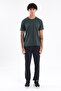 Modal Interlock Fabric Minimal Logo Crew Neck Men's Sports T-Shirt