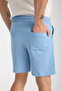 Men's Slim Fit Summer Muslin Shorts - 7