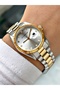Special Design Calendar Silver-Gold Color Steel Cord Women Wrist Watch See1009Mr - 3