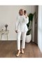 Women's Balloon Sleeve Bubble Belted Tunic - White - 3