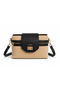 Glanzia Aura Noir Straw Bag Wicker Women's Shoulder Bag Stylish Casual and Summer Black - 3