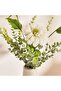Zinnia & Eucalyptus Floral Arrangment In Ceramic Pot 24x20x52cm - Cream - 2