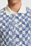 Men's Light Navy Blue Regular Fit Polo Neck T-Shirt 50322391-Vr059 - 6