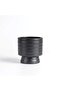 Max Stoneware Striped Pedestal Planter 11.5x11.5x11.5cm - Black - 4