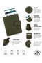 Men's Genuine Leather Matte Khaki Color Wallet and Card Holder - 4