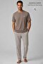 Egyptian Men's Cotton Striped Pajama Set Mink