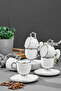Zenora 6-Person 90 ml Porcelain Coffee Cup Set Ckr4526 - 8