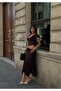 Premium Lined Guipure Lace Crop Top and Midi Skirt Two-Piece Set - 2