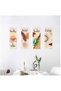 FASHION HOME 4 Panels Home Decor Rustic Wooden Framed Wall Art Print Artwork on Natural Wood Picture Painting for Room - 6
