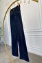 Pocket and Side Drop Stone Detailed Palazzo Jeans - 3