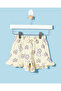 Infant Girls Cream Printed Shorts