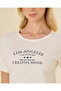 Women Cream Placement Print T Shirt - 4