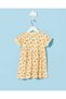 Infant Girls Yellow Printed Casual Dress - 4